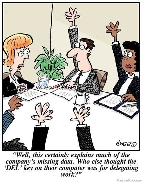 Humor - Cartoon: Delegate Work Feature